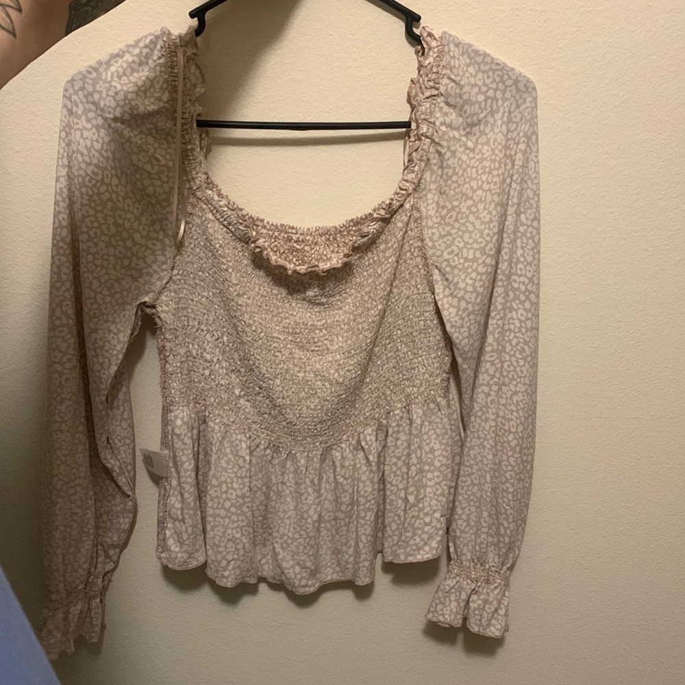 cheetah print blouse, super comfy